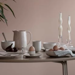 Broste Copenhagen - Petra Kerzenständer, Ø 8 X H 8 Cm, Smoked Pearl / Dark Grey -Broste Copenhagen Broste Copenhagen AW21 Ambiente 1 12