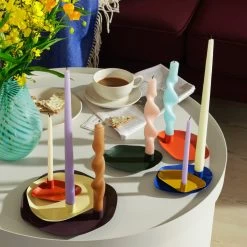 Broste Copenhagen - Ada Crossstripe Vase, H 22,5 Cm, Intense Blue -Broste Copenhagen Broste Copenhagen Ada Crossstripe Vase Ambiente 3 6