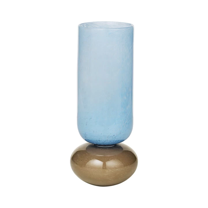 Broste Copenhagen - Dorit Vase, H 28 Cm, Serenity Light Blue / Taupe 1 Broste Copenhagen - Dorit Vase, H 28 Cm, Serenity Light Blue / Taupe