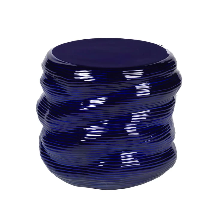 Broste Copenhagen - Earthernware Beistelltisch, Ø 44 X 42 Cm, Astral Aura Dark Blue 1 Broste Copenhagen - Earthernware Beistelltisch, Ø 44 X 42 Cm, Astral Aura Dark Blue