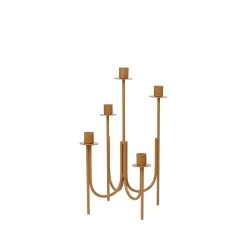 Broste Copenhagen - Farri Kerzenständer, H 36 Cm, Golden Brown