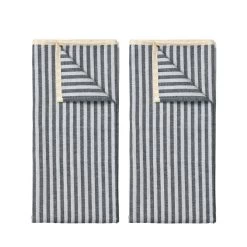 Broste Copenhagen - Lamel Geschirrtuch, Forest Green (2er-Set)