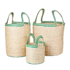 Broste Copenhagen - Lykke Korb, Natural / Baja Blue (2er-Set) 21 Broste Copenhagen - Lykke Korb, Natural / Baja Blue (2er-Set) -Broste Copenhagen Broste Copenhagen Lykke Korb natural jelly green 3er Set 3