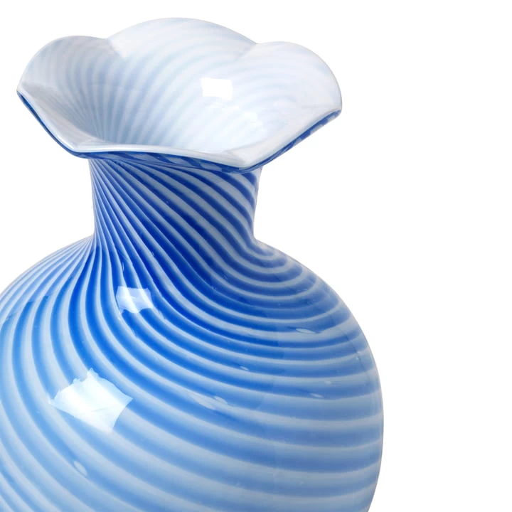 Broste Copenhagen - Mella Vase, Intense Blue / Off-white 2 Broste Copenhagen - Mella Vase, Intense Blue / Off-white – Bild 2