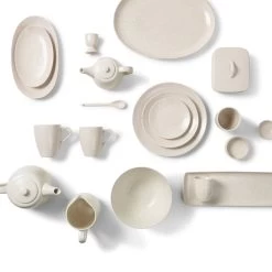 Broste Copenhagen - Nordic Vanilla Geschirr Dinnerset, Beige -Broste Copenhagen Broste Copenhagen Nordic Vanilla Geschirr Fruehstuecksset beige Sammlung Ambiente