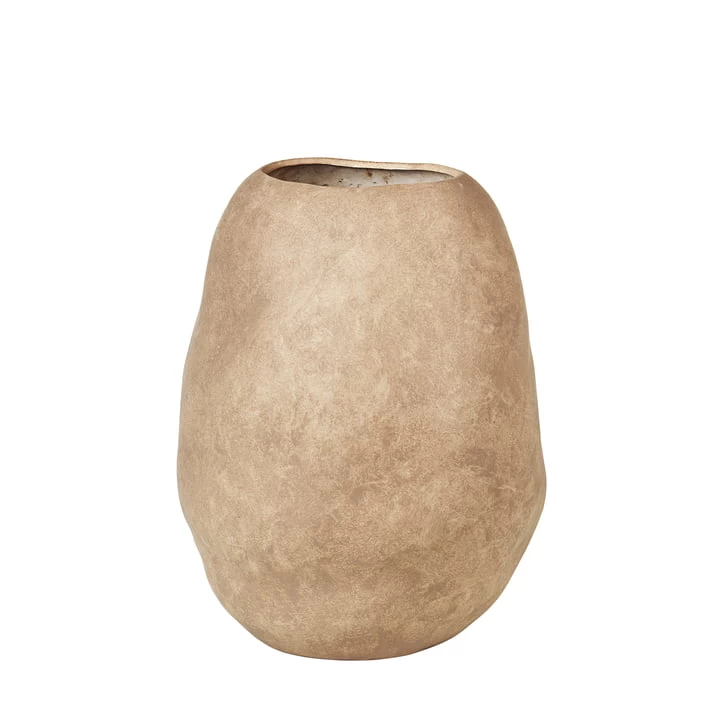 Broste Copenhagen - Organic Vase, H 43 Cm, Simply Taupe 1 Broste Copenhagen - Organic Vase, H 43 Cm, Simply Taupe