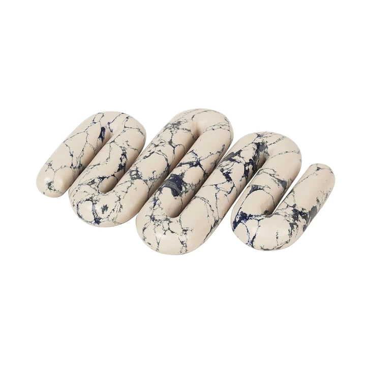 Broste Copenhagen - Orla Untersetzer, 14 X 25 Cm, Crémeweiß / Blau 7 Broste Copenhagen - Orla Untersetzer, 14 X 25 Cm, Crémeweiß / Blau – Bild 7