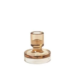 Broste Copenhagen - Petra Kerzenständer, Ø 12 X H 14 Cm, Klar -Broste Copenhagen Broste Copenhagen Petra Kerzenstander 8x8 cm indian tan 4