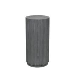 Broste Copenhagen - Rillo Podium, Ø 36 X 106 Cm, Charcoal -Broste Copenhagen Broste Copenhagen Rillo Podium 38 5 x 78 cm charcoal