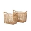Broste Copenhagen - Safi Rattan Korb Eckig, Natur (2er-Set)