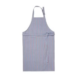 Broste Copenhagen - Strips Küchenschürze, Caramel Brown / Serenity Blue -Broste Copenhagen Broste Copenhagen Strips Kuechenschuerze purple light turquise 2