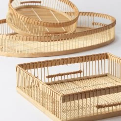 Broste Copenhagen - Taro Rattan-Korb (3er-Set) -Broste Copenhagen Broste Copenhagen Taro Rattan Korb 3er Set Ambiente 3