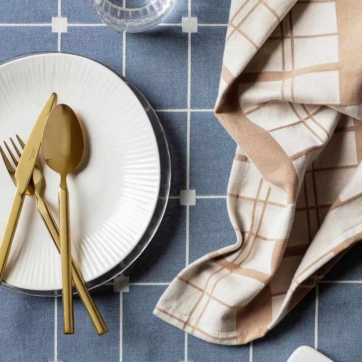 Broste Copenhagen - Tila Tischdecke, L 200 Cm, Decadent Chocolate / Off-whitee 4 Broste Copenhagen - Tila Tischdecke, L 200 Cm, Decadent Chocolate / Off-whitee – Bild 4