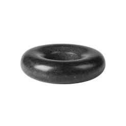 Broste Copenhagen - Torus Kerzenhalter, Ø 17,5 X H 5 Cm, Marmor Schwarz
