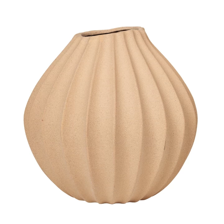 Broste Copenhagen - Wide Vase, Ø 40 X H 40 Cm, Indian Tan 1 Broste Copenhagen - Wide Vase, Ø 40 X H 40 Cm, Indian Tan